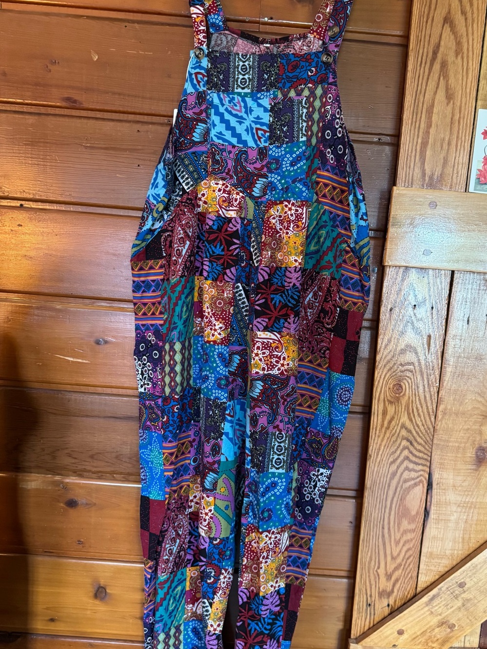 Patchwork Jumpsuit XL with Pockets